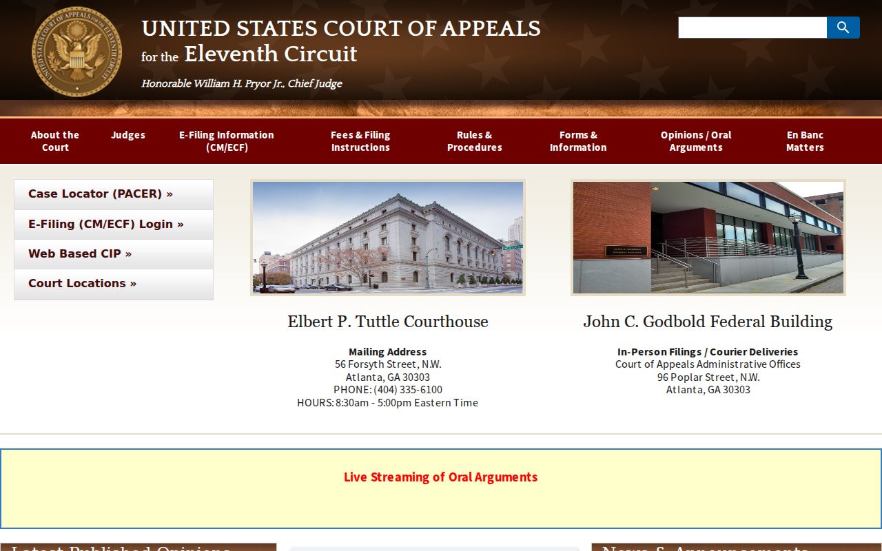 Russell County court date Eleventh Circuit calendar source