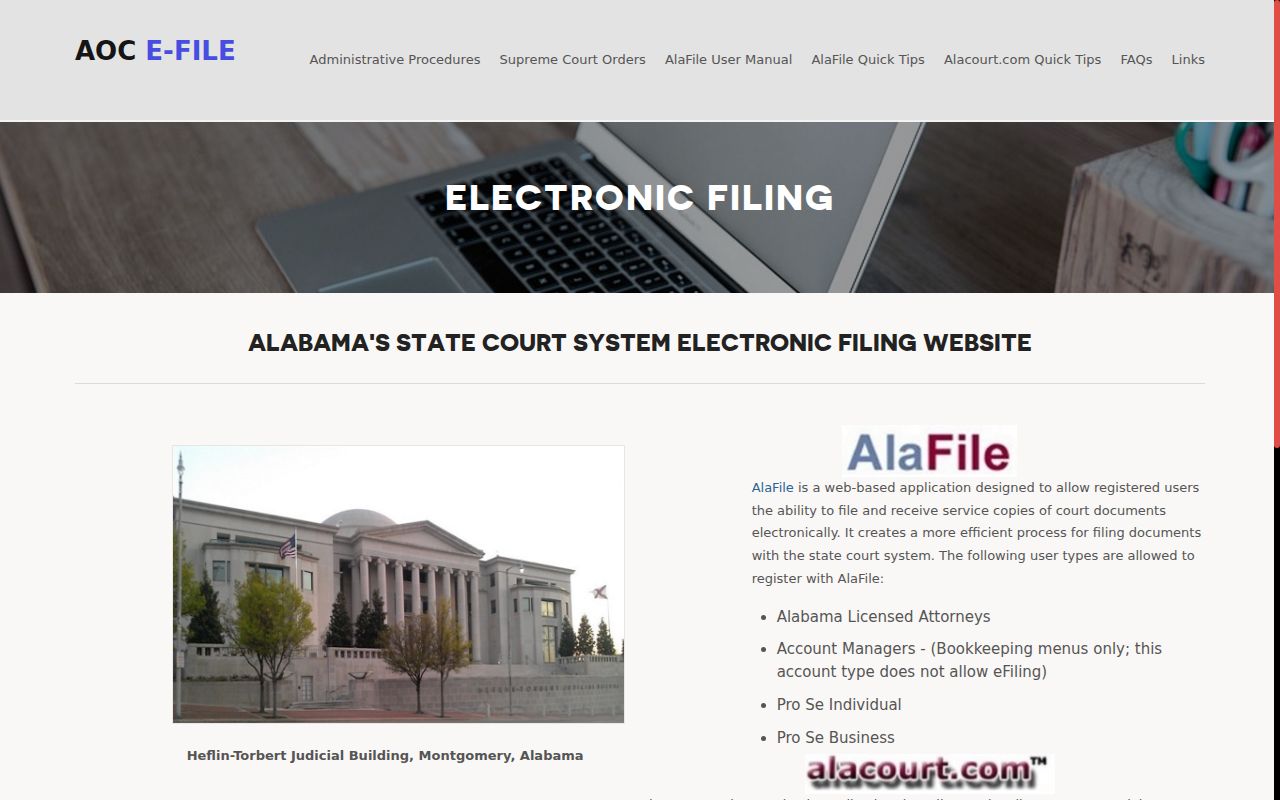 Russell County case lookup AlaFile and AlacourtPlus roles