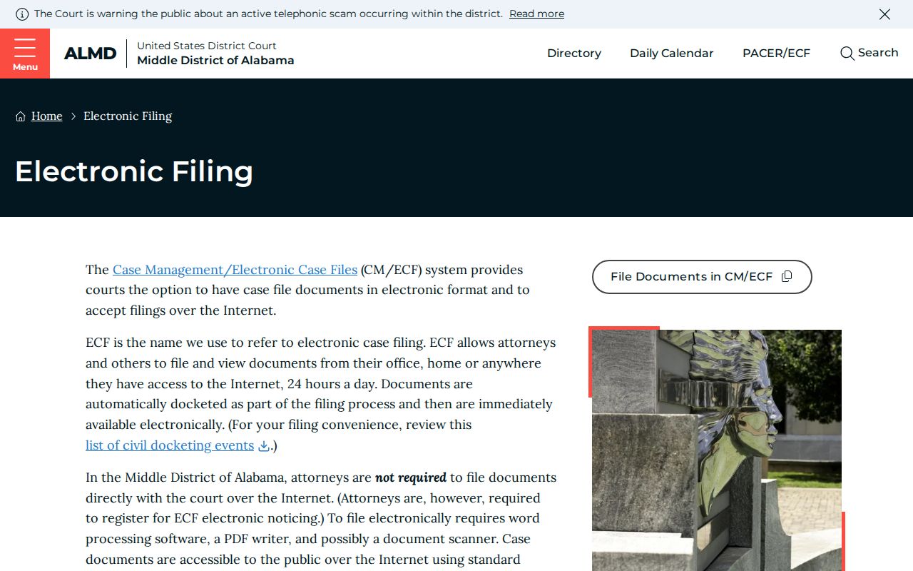 Russell County federal case search CM ECF information